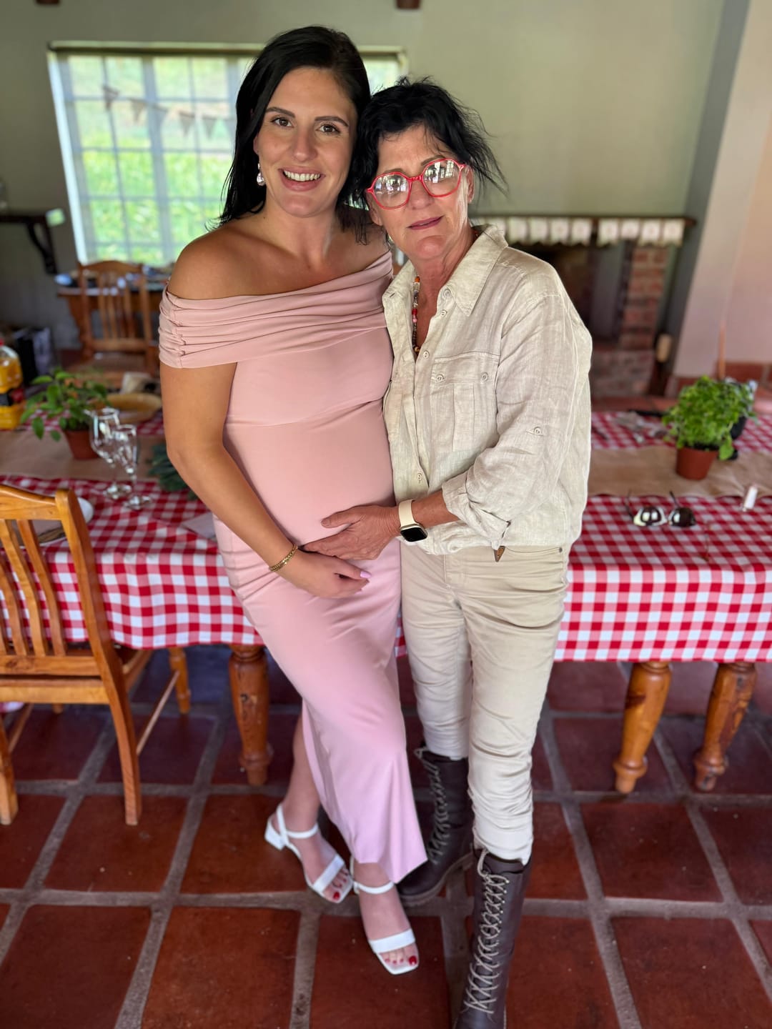 Customer photo review of Baby Pink Off-shoulder Bardot Sculpted Dress
