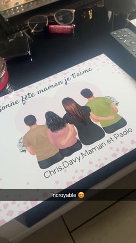 Customer photo review of Affiche Personnalisée - Maman et Enfants - Fête des mères