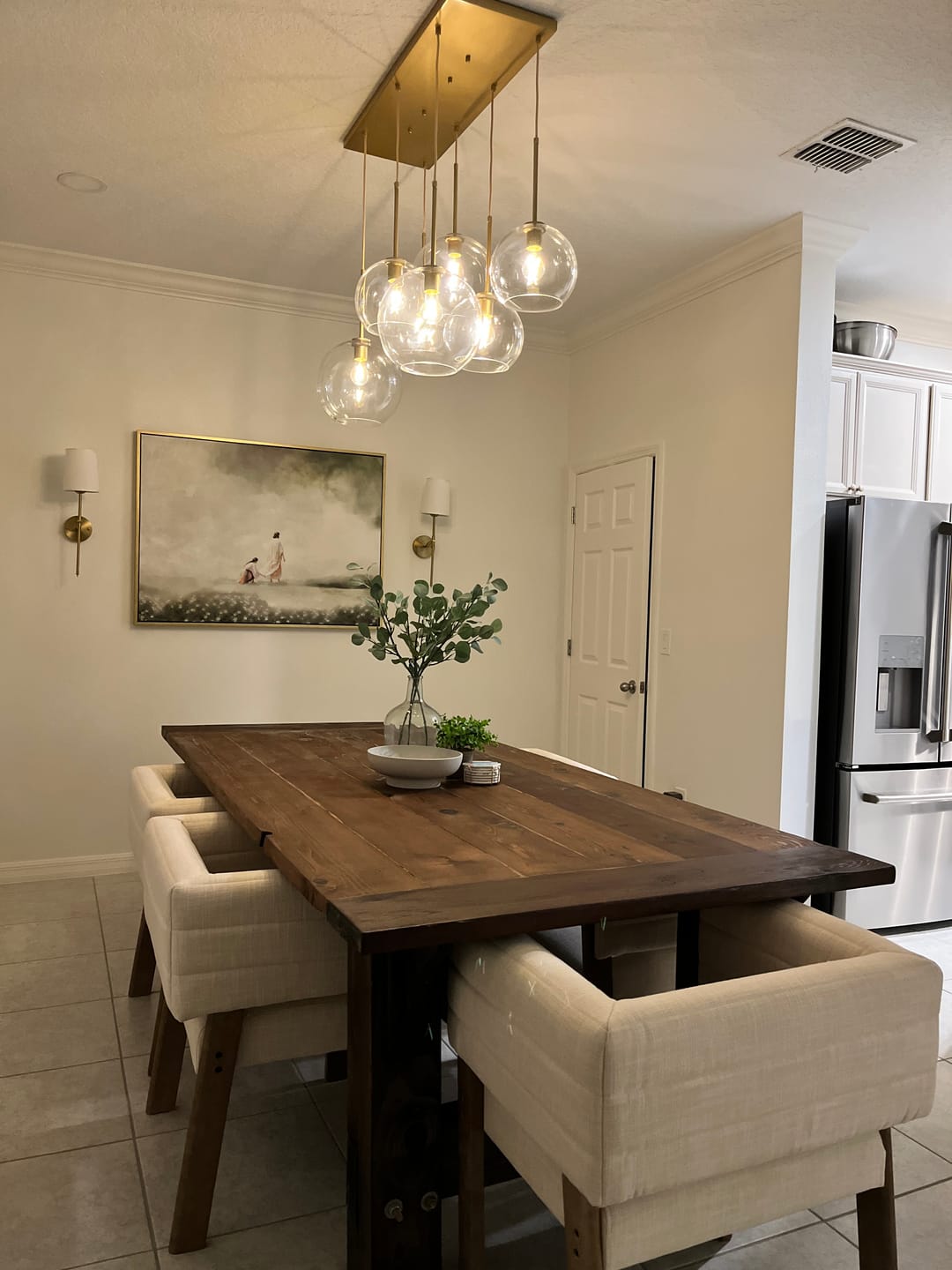 Customer photo review of Globe Cluster Kitchen Island Pendant Light