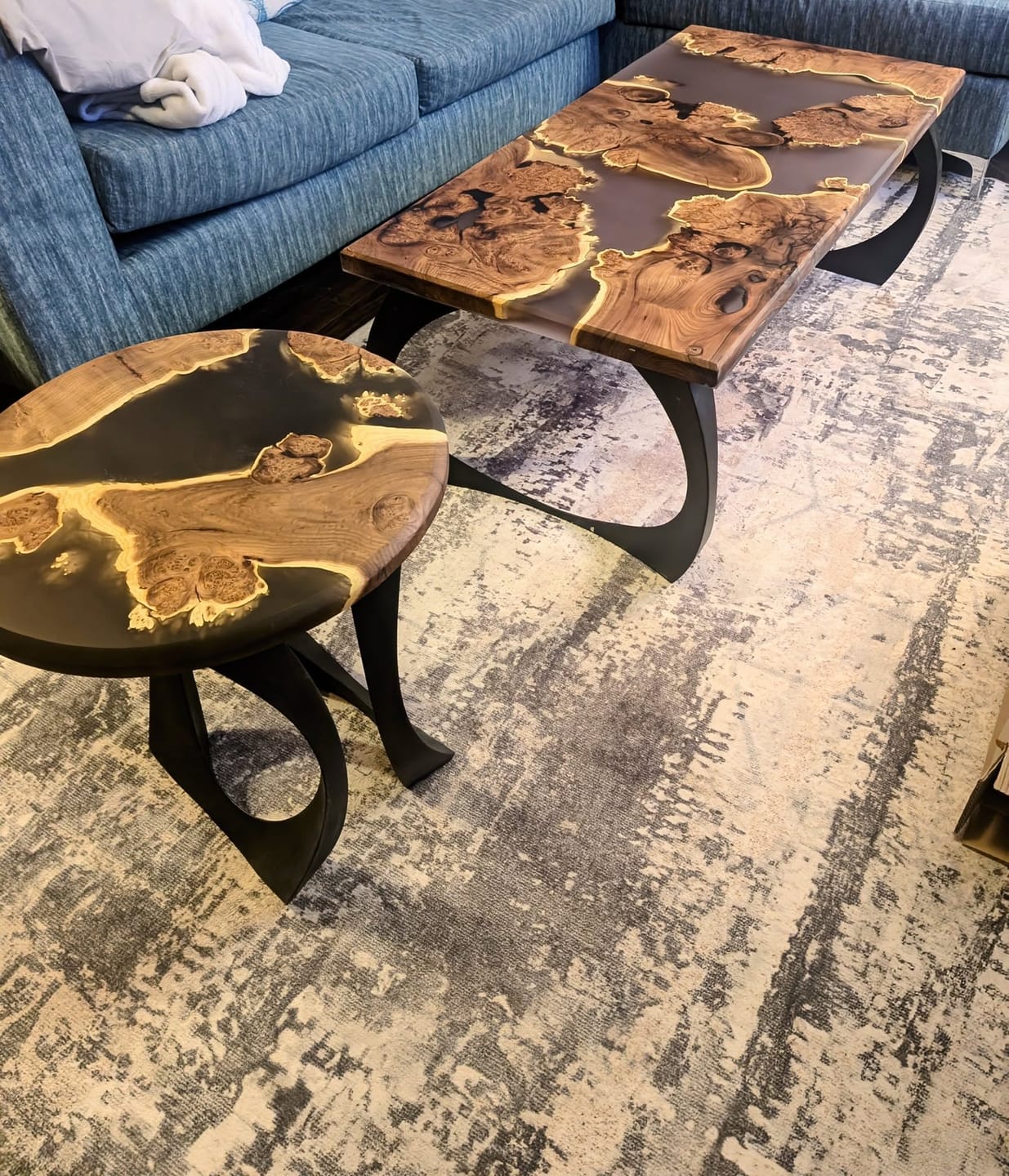 Customer photo review of End Table Legs 218 Cleo 20H Unique Metal Furniture