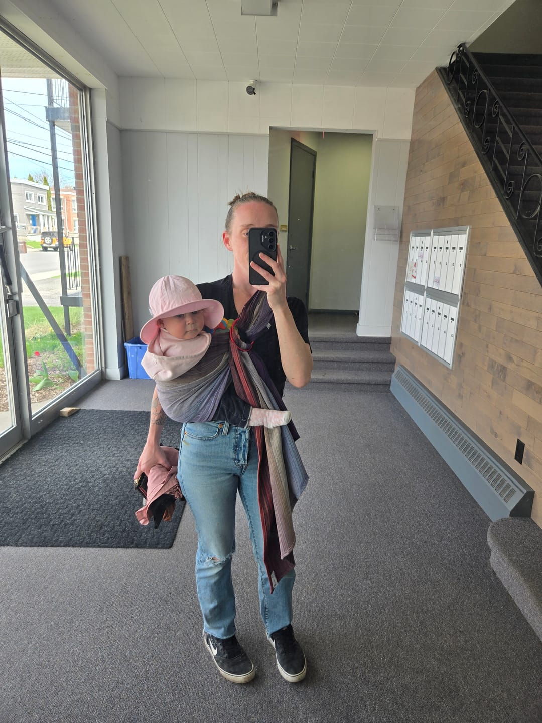 Customer photo review of Écharpe Ajustable Tissée (Ring Sling) | Sunset
