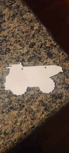 Customer photo review of Unfinished Wood Dumptrunk Shape - Craft - up to 46" DIY