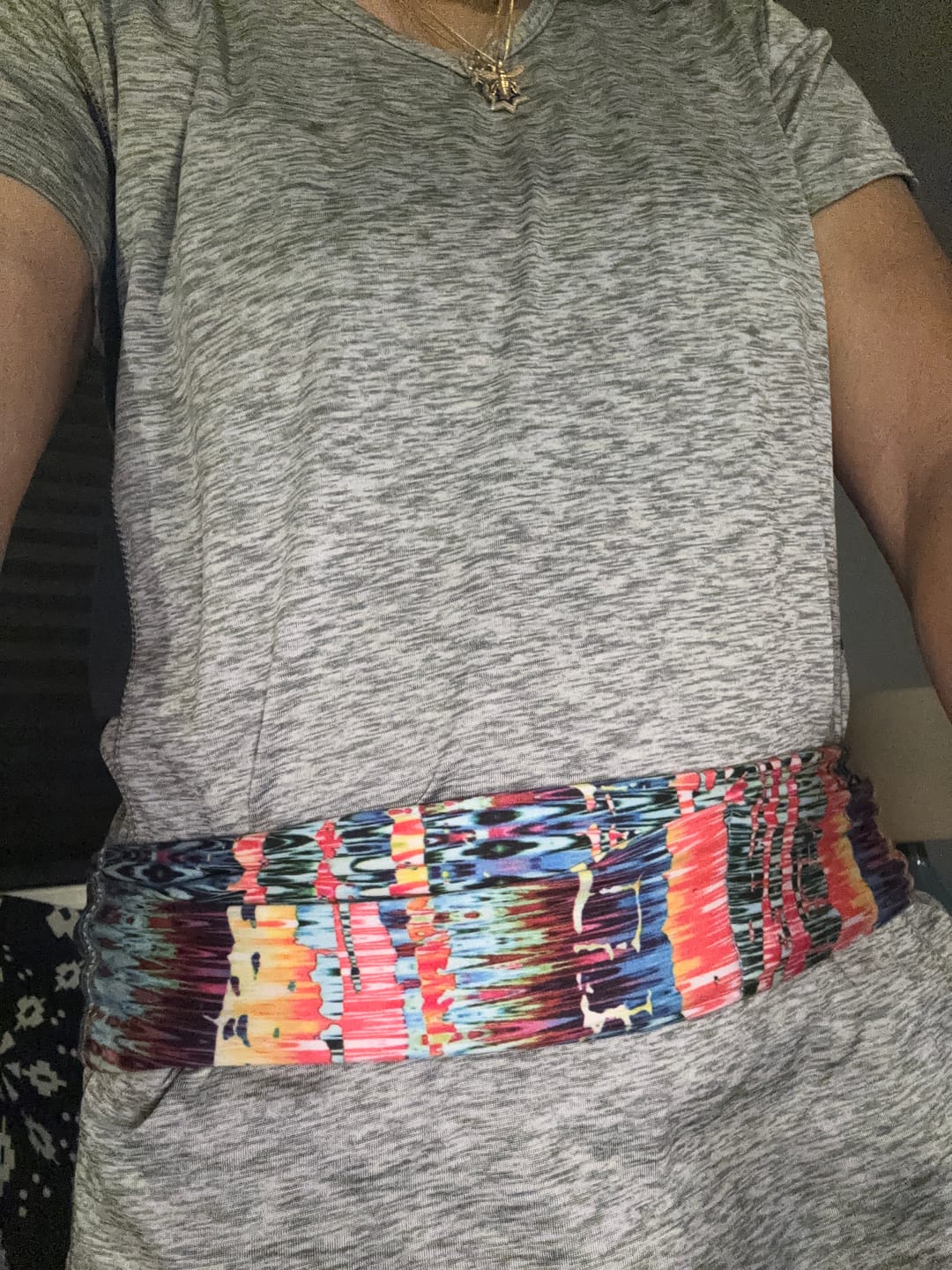 Customer photo review of Pocketed Wrap - Blurred Lines