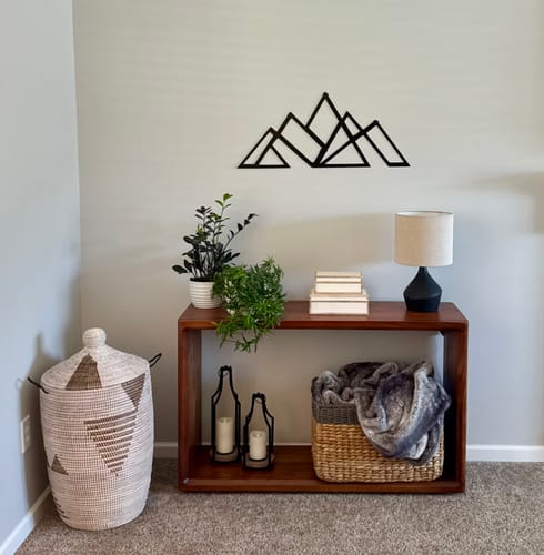 Customer photo review of Geometric Mountains - Metal Wall Art