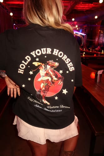 Customer photo review of Hold Your Horses - Womens Tee