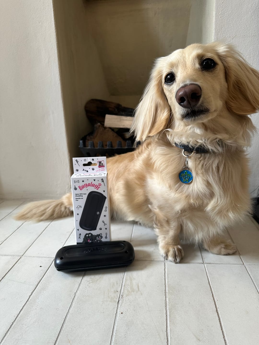Customer photo review of Deshedding Brush (Black)