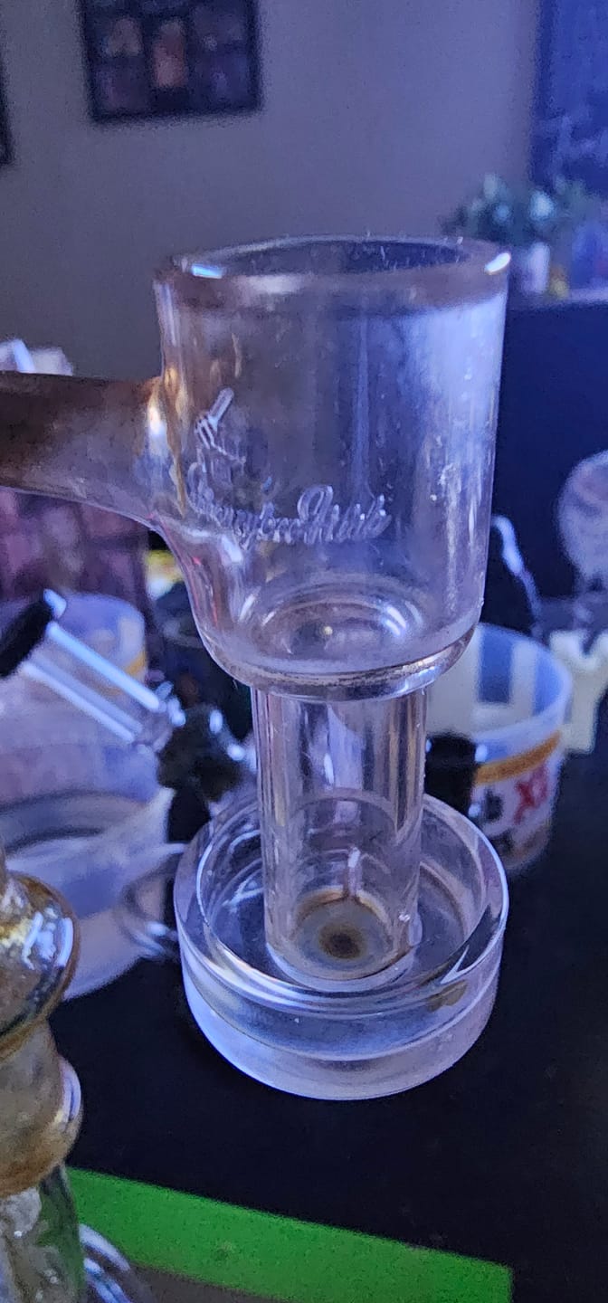 Customer photo review of HONEYSUCKLE BEVEL QUARTZ BANGER - 90° DEGREE | BL