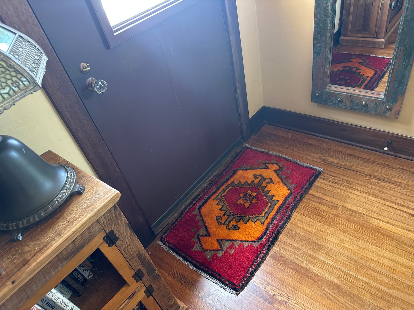 Customer photo review of Vintage Turkish Handmade Doormat Rug - (1'10" x 2'11")