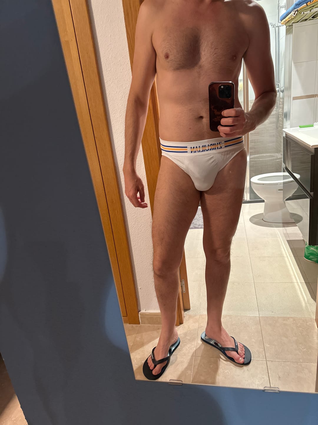 Customer photo review of 5 Pack AllMIX Men's Seamless Bulge Pouch Briefs