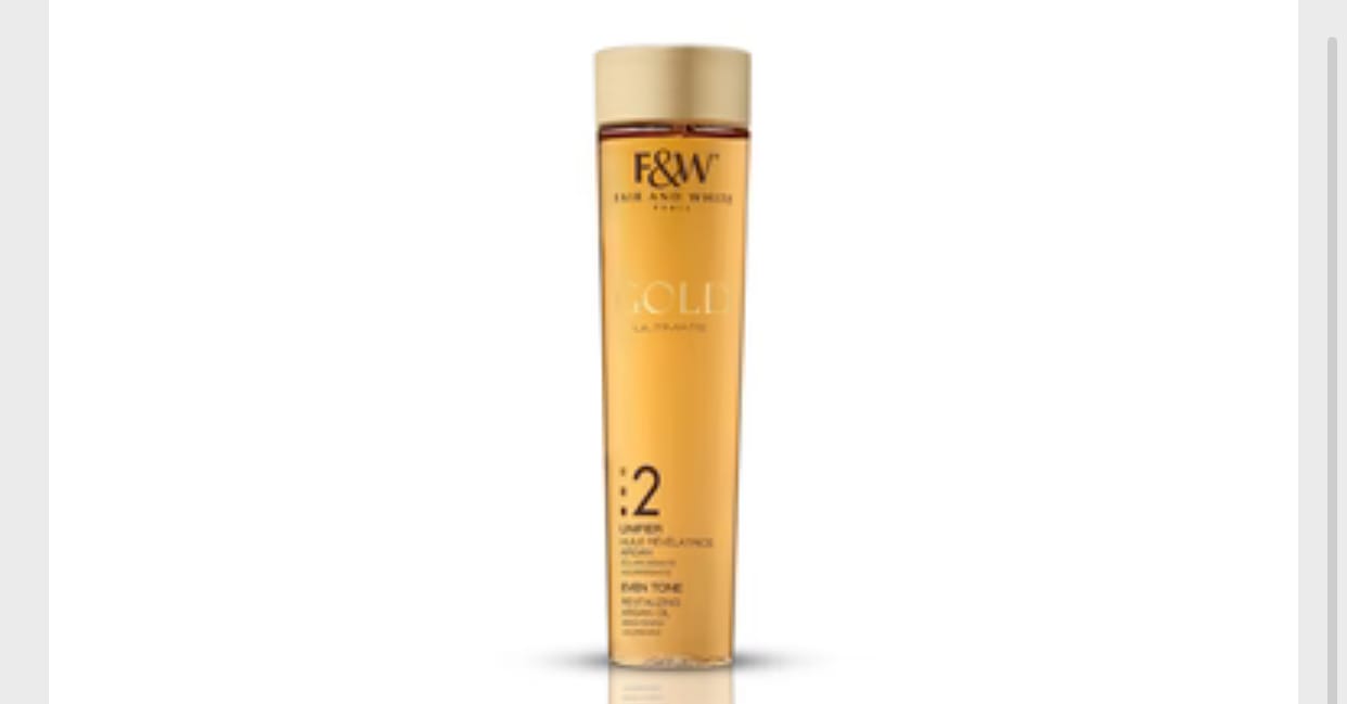 Customer photo review of Fair and White 2: Gold Revitalizing Argan Oil  200ml / 6.76 fl. oz