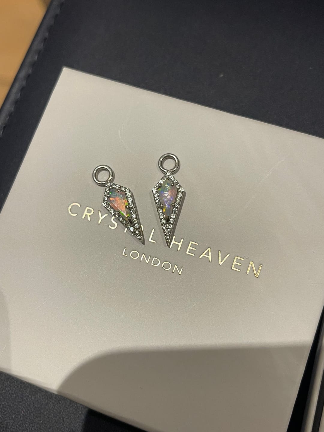 Customer photo review of AURA Mini Opal Pavé Kite Charm