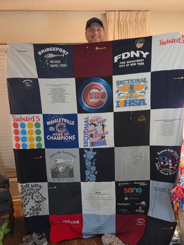 Customer photo review of Classic T-Shirt Blanket