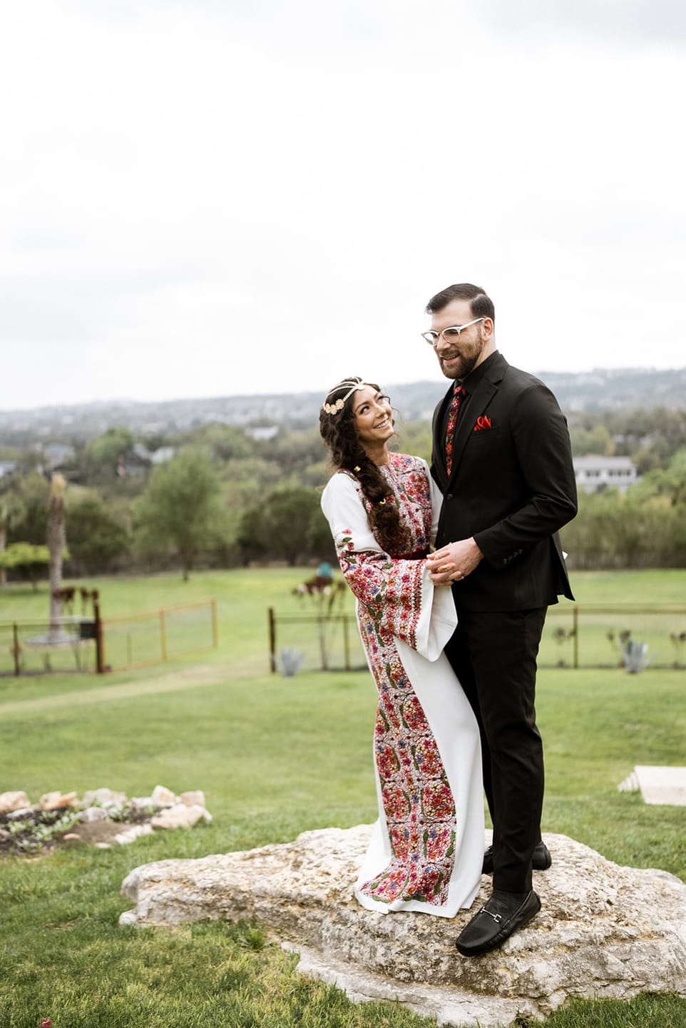 Customer photo review of Lana - Hand-Embroidered Palestinian Wedding Dress
