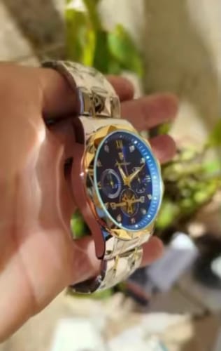 Customer photo review of POEDAGAR Luxury Man Wristwatch Chronograph Waterproof Luminous Men Watch Stainless Steel High Quality Sport Men's Quartz Watches