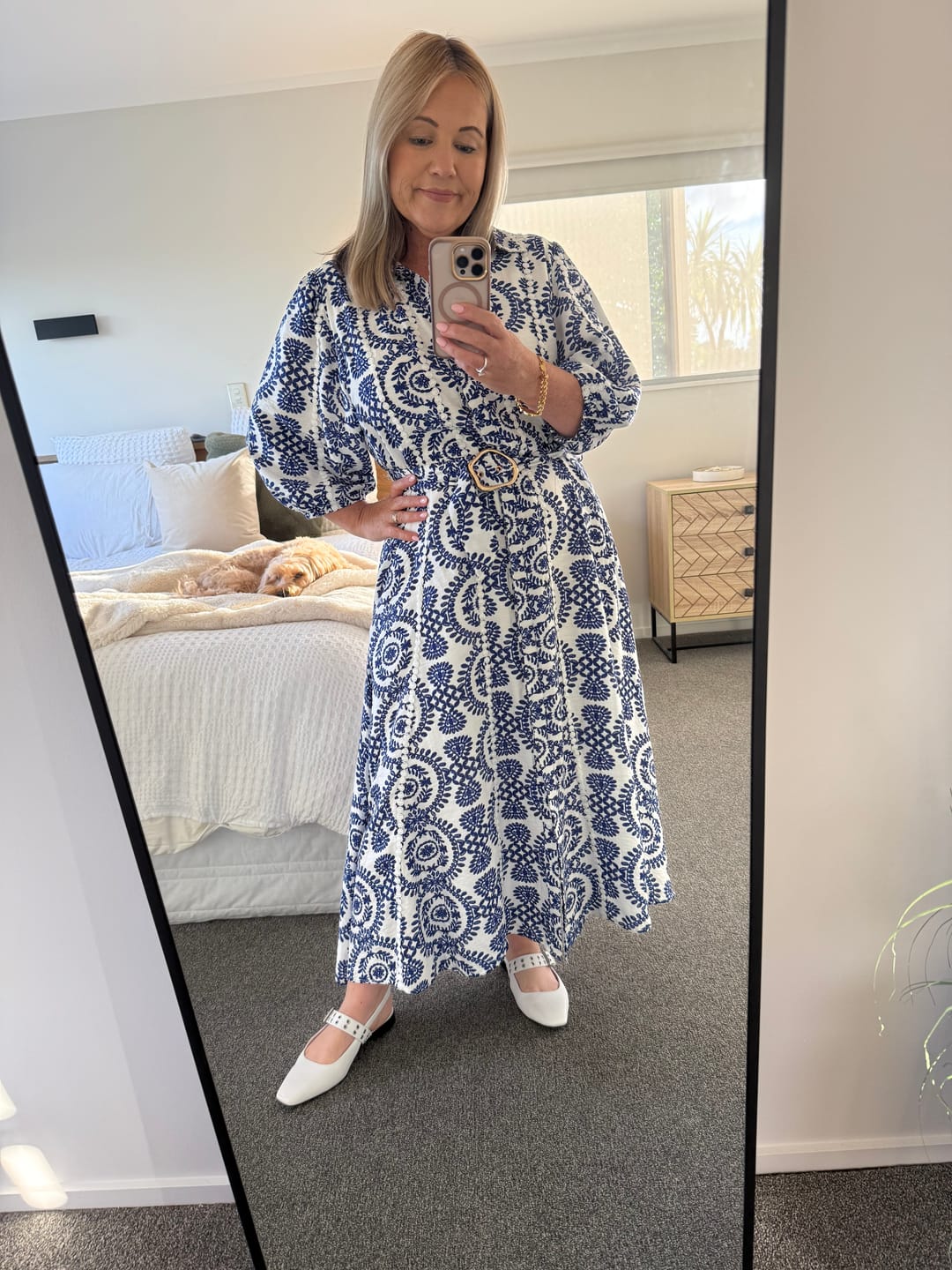 Customer photo review of Skye Dress | Blue