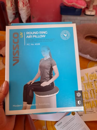 Customer photo review of Round Ring Cushion Pillow | Provides Cushioned Seating  to reduce Pain & Discomfort