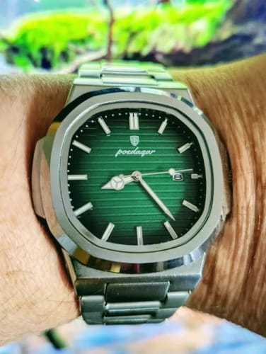 Customer photo review of POEDAGAR Square Luxury Men Wristwatch Waterproof Luminous Date Stainless Steel Male Clock Business Sports Quartz Watches For Men