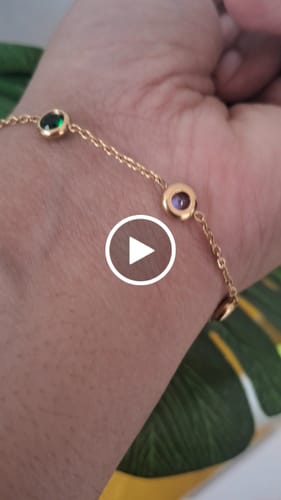 Customer video review of Multi Crystal Charm Bracelet