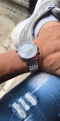 Customer photo review of POEDAGAR Luxury Military Watch for Men Waterproof Luminous Date Chronograph Man Watch Sport Quartz Stainless Steel Men's Watches