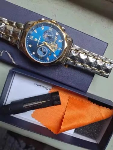 Customer photo review of POEDAGAR Luxury Man Wristwatch Chronograph Waterproof Luminous Men Watch Stainless Steel High Quality Sport Men's Quartz Watches