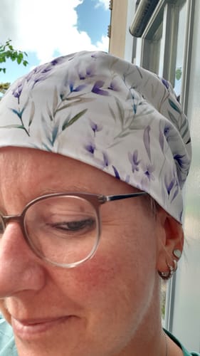 Customer photo review of Bandana OP Haube Lobelie