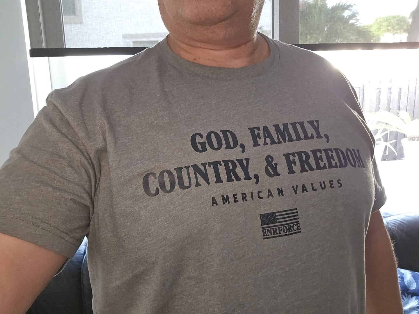Customer photo review of American Values Tee