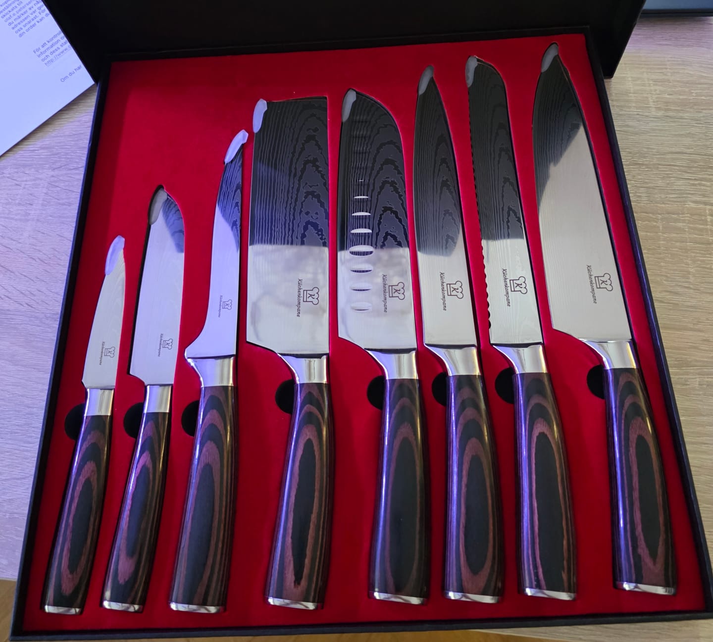Customer photo review of Premium Knivset (+ GRATIS Knivblock & Knivslip)
