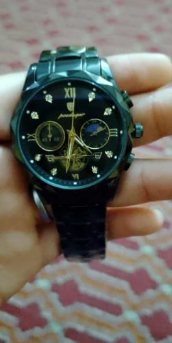Customer photo review of POEDAGAR Luxury Man Wristwatch Chronograph Waterproof Luminous Men Watch Stainless Steel High Quality Sport Men's Quartz Watches