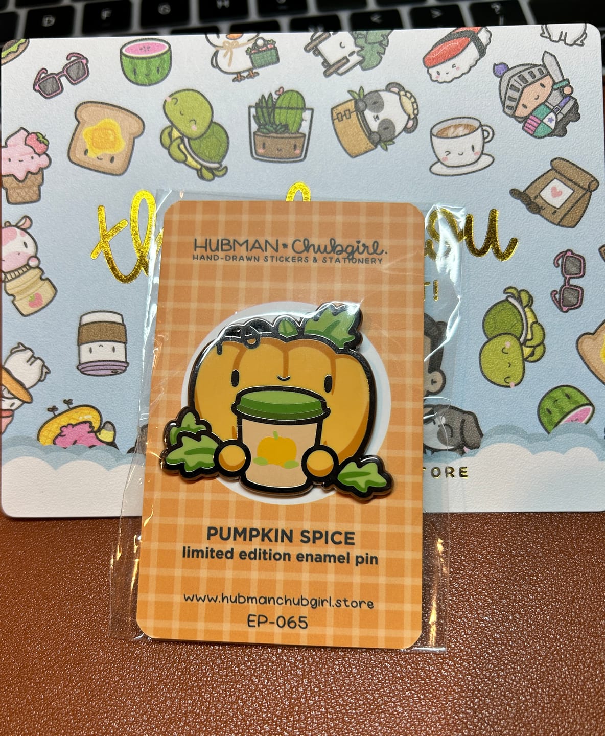 Customer photo review of Pumpkin Spice Pin