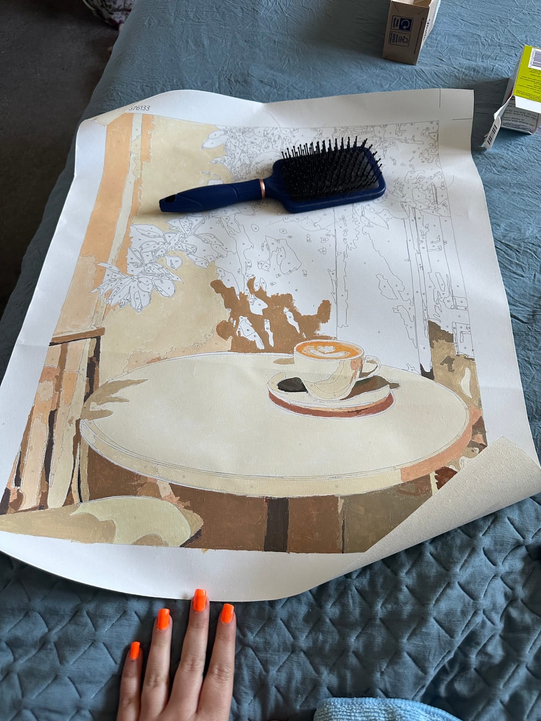 Customer photo review of Morning coffee| Paint by Numbers