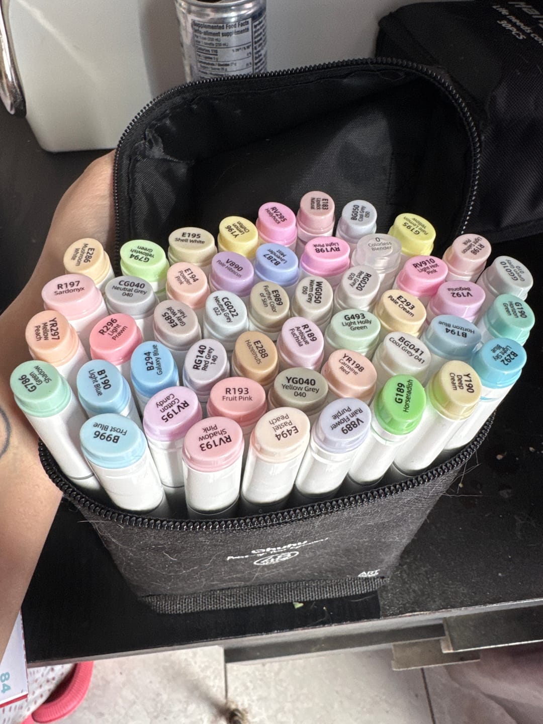 Customer photo review of Ohuhu Oahu 48 Pastel Colors Dual Tips Alcohol Art Markers, Fine & Chisel