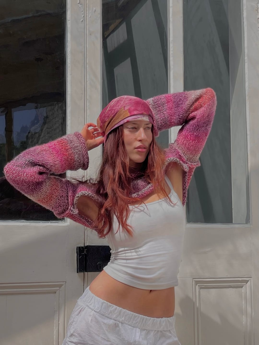 Customer photo review of Pink chunky shrug