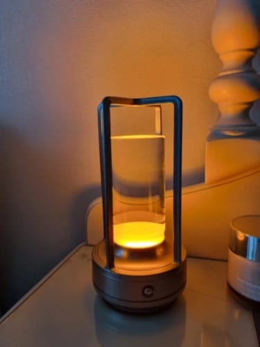 Customer photo review of Crystal Camping Lantern LED Table Lamp Plastic Rechargeable Touch Night Light