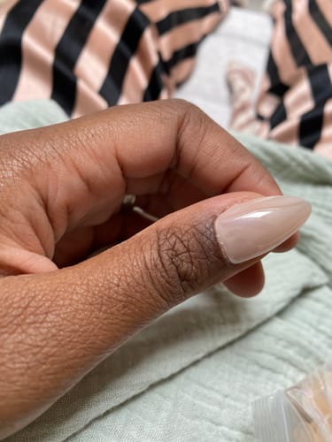 Customer photo review of Glazed Donut Almond Nails - Press On Nails