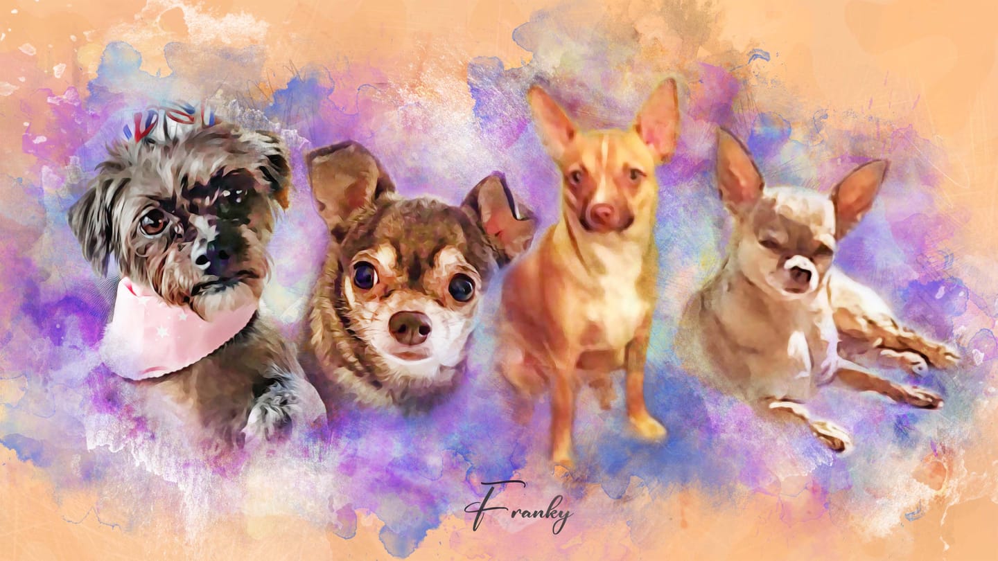 Customer photo review of Custom Watercolor Pet Portrait – BlossomTails