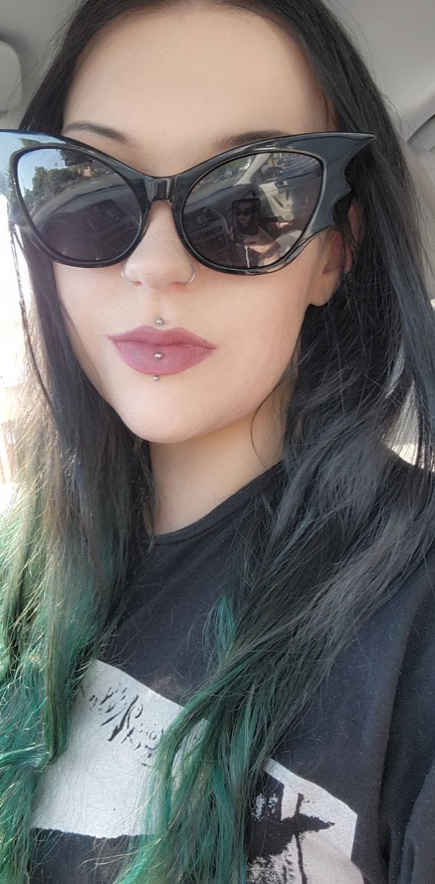 Customer photo review of Vamp Batwing Sunglasses in Black