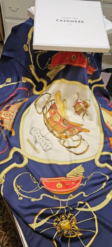 Customer photo review of Hermès Springs Silk Scarf