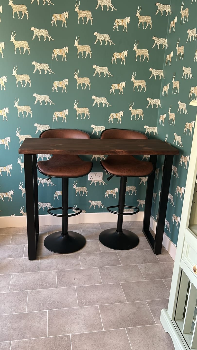 Customer photo review of Industrial Breakfast Bar | Counter