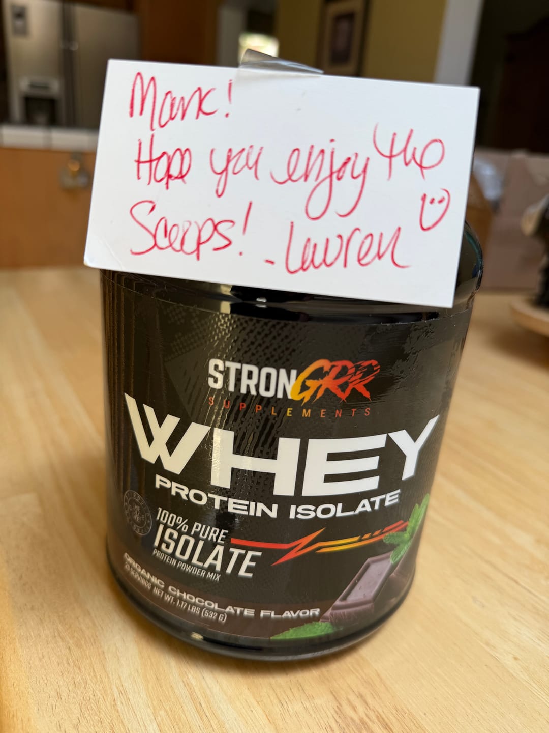 Customer photo review of Whey Protein