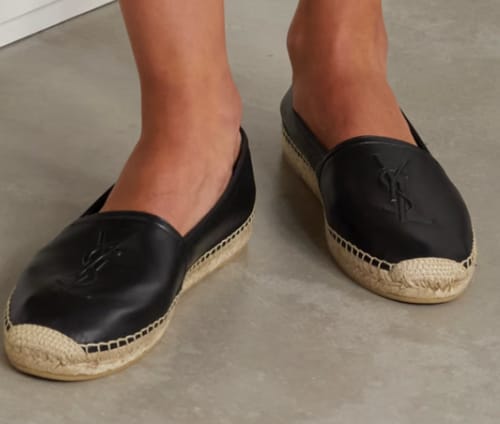 Customer photo review of SL YVES EMBOSSED LOGO SLIP ON BLACK CALFSKIN