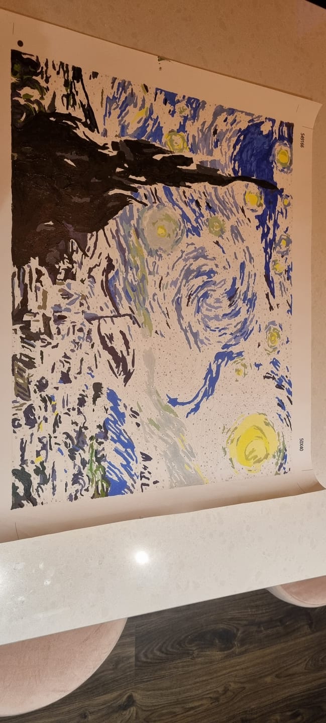 Customer photo review of The Starry Night - Van Gogh | Paint by Numbers