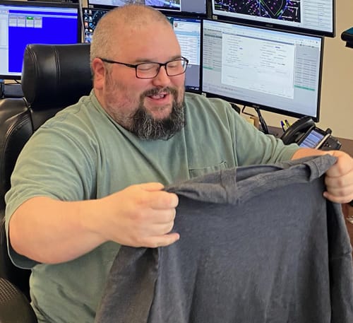 Customer photo review of Sexual Tyrannosaurus Predator T-Shirt