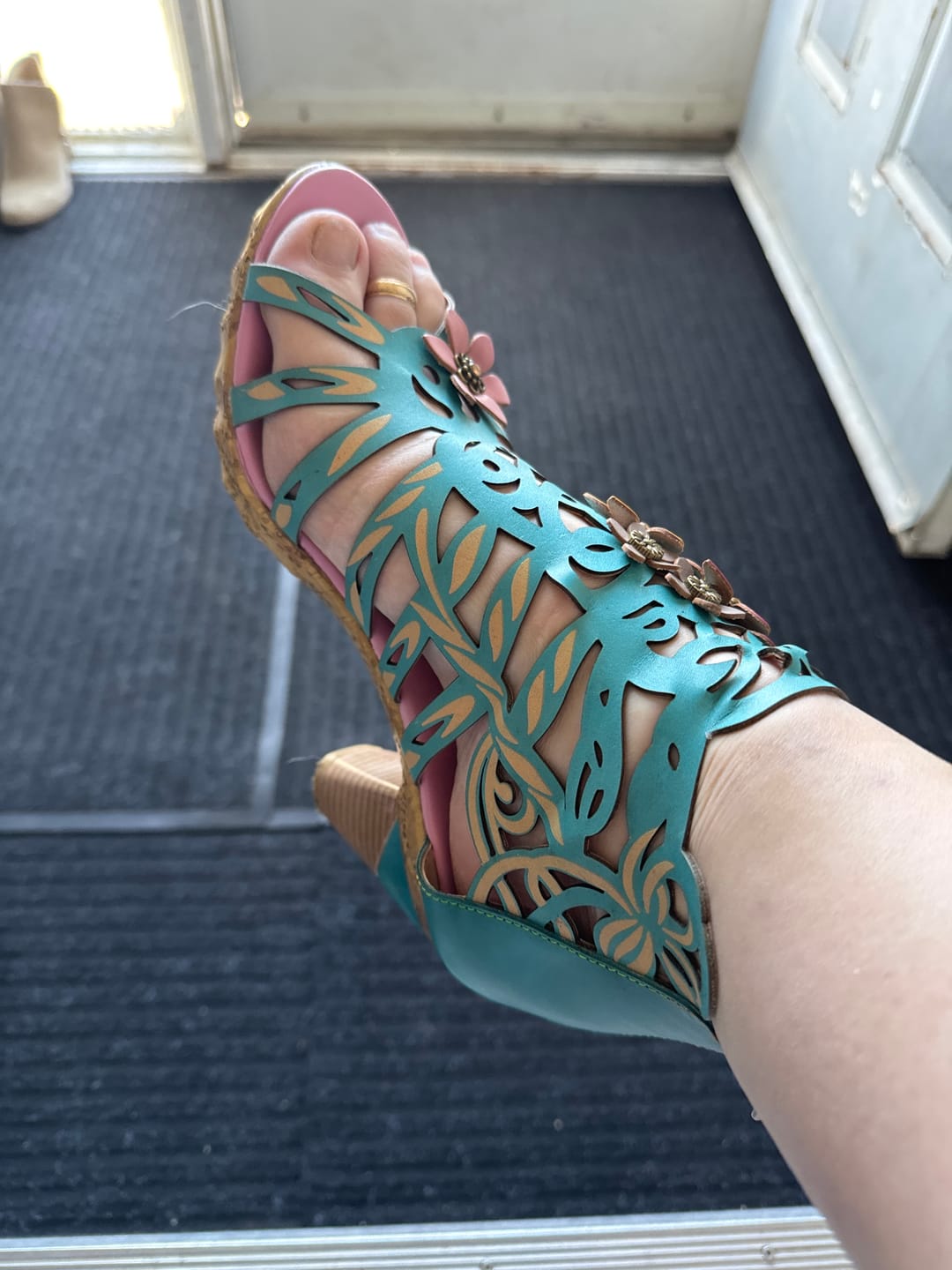 Customer photo review of Blooming Vine Romantic Cutout Sandals
