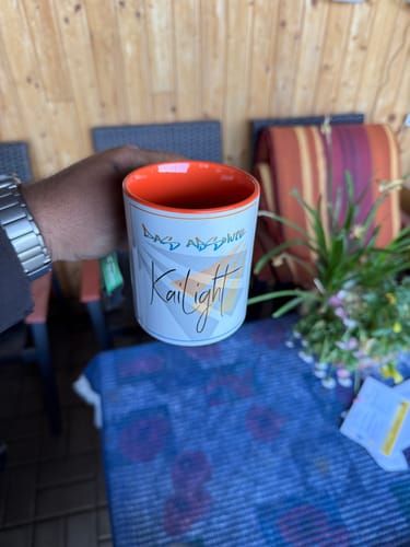 Customer photo review of TassenExpress - Becher Keramik Tasse mit Logo bedruckt 325ml Firmenlogo