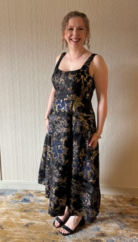 Customer photo review of Aspen A-Line Dress by Bariano - RENTAL