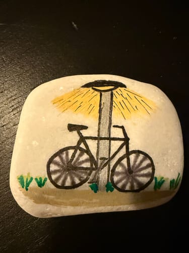 Customer photo review of 12/15 Stuks Santorini Schilderstenen 3-8 cm 1,5 KG Happy Stones + QR Codes voor de App