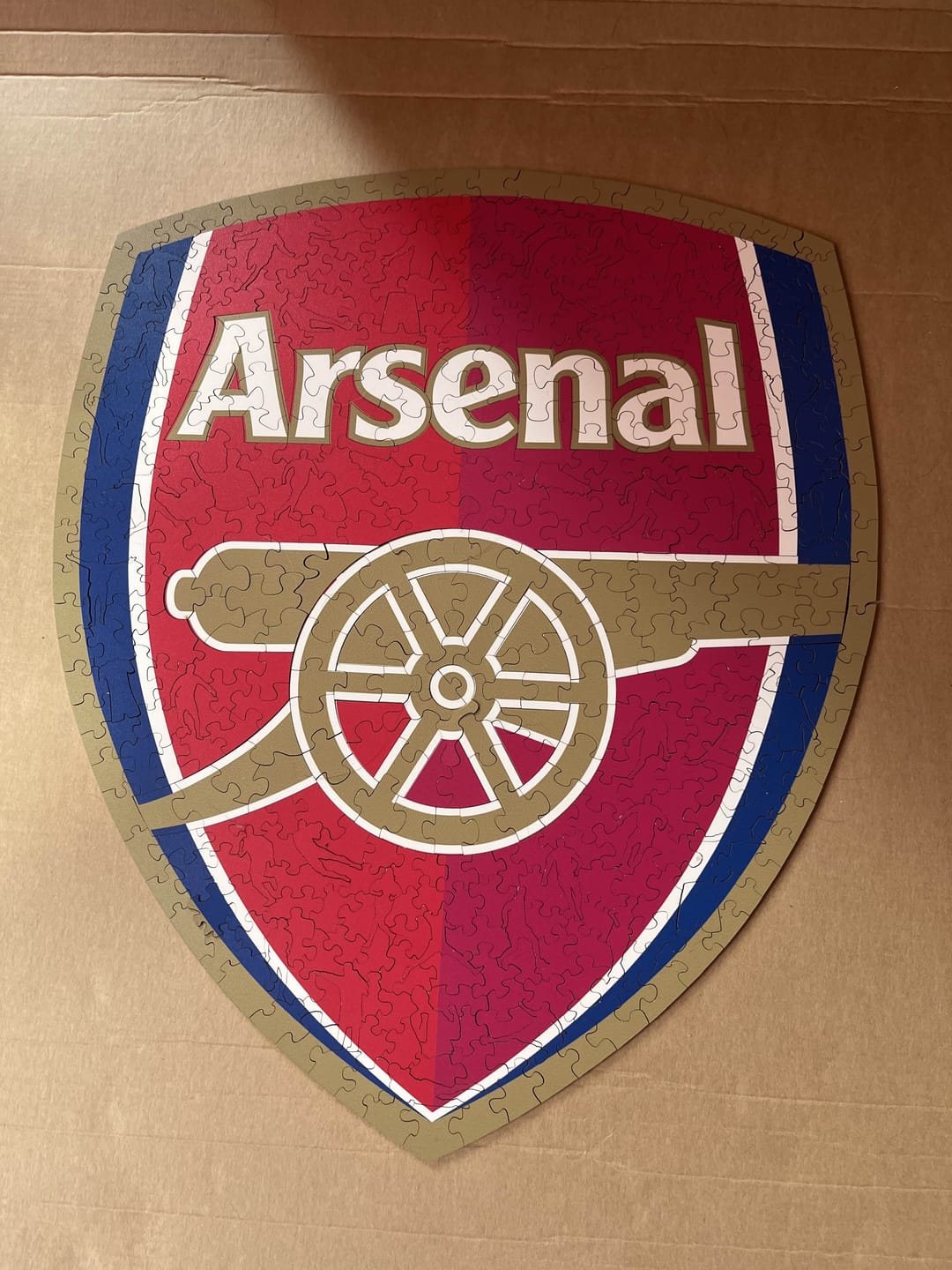 Customer photo review of Arsenal FC® Logo - Wooden Puzzle