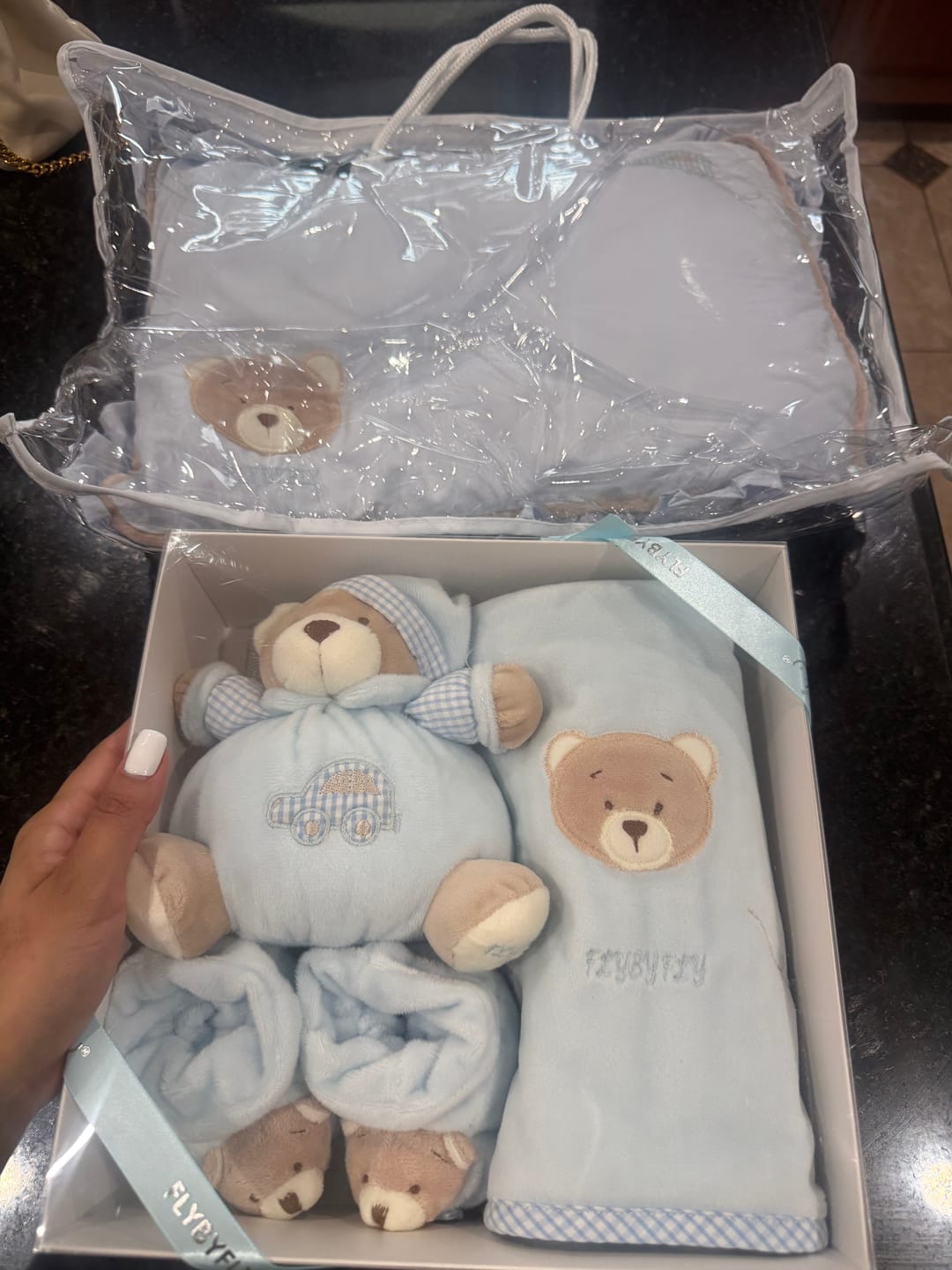 Customer photo review of 3pc Baby Gift Set | Blue