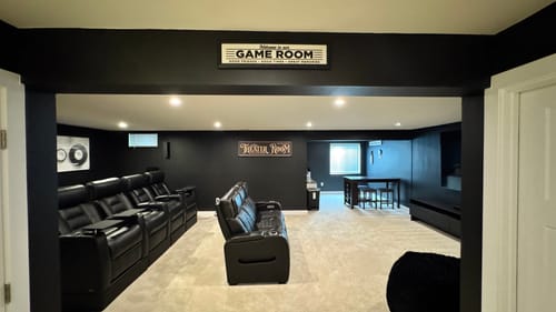 Customer photo review of Tailor Made Rooms Personalized Theater Room Signs