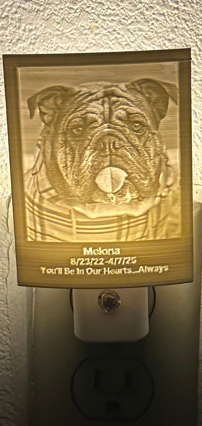 Customer photo review of Memory Frame™ Personalized Night Light